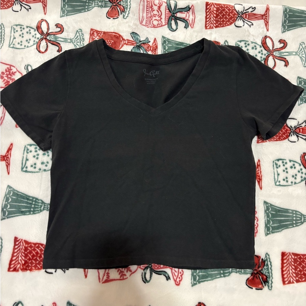 John Gault Black Crop Top